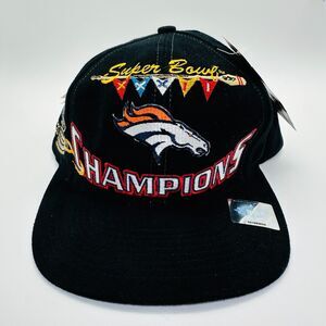 🆕 Denver Broncos Super Bowl XXXII Official Locker Room Snap Back DS Vintage 1998